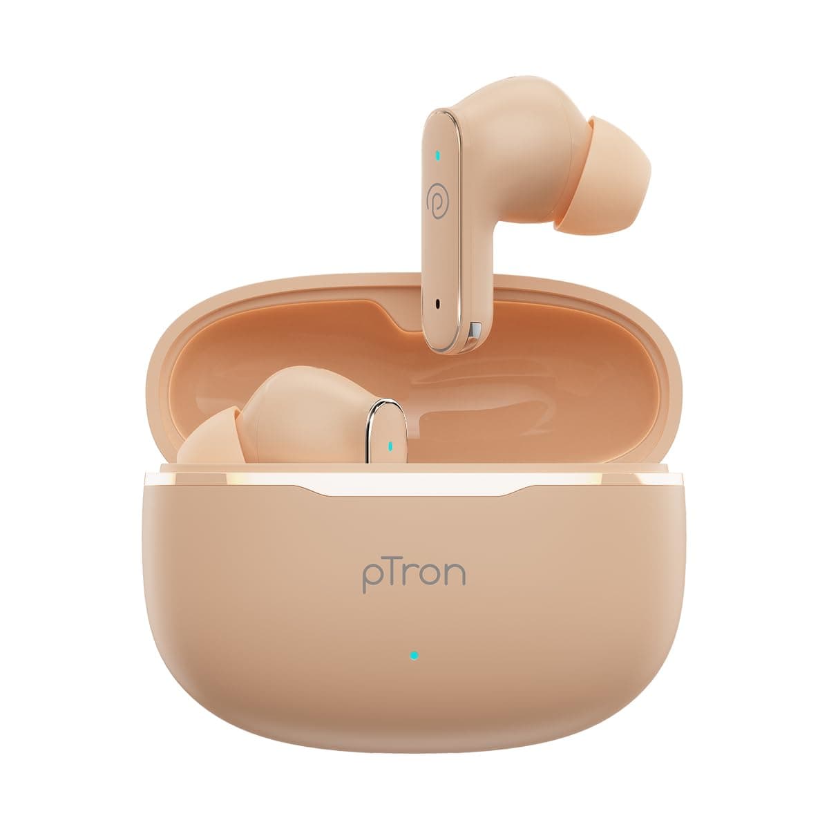 pTron Bassbuds Eon in-Ear TWS Earbuds w/ 13mm Drivers, 45Hrs Playtime, Dual HD Mic & TruTalk AI-ENC Calls, Custom EQ,Mobile App, Bluetooth v6.0 Headph...