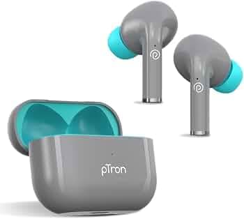 pTron Bassbuds Neo in-Ear TWS Earbuds, Dual HD Mic & TruTalk AI-ENC Calls, Game/Music Modes, Stereo/Mono Bud Use, 35Hrs Playtime, BT v5.3, Type-C Fast...