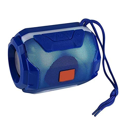 KLUZIE� Powerpact Stereo Audio deep bass Portable Rechargeable Splash/Waterproof Flashing led light Best Wireless/Gaming/Outdoor/Home Audio Bluetooth Speaker/Speakers with tf/fm Slot TG-162/005 (BLUE)