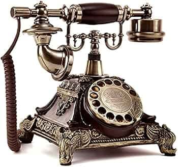 Dratal European Rotary Corded Antique Telephone Old Vintage Rotary Dial Phone Handset Turntable Telephone Office Telephone Antique Landline