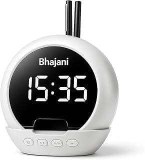 BHAJANI Wireless Speaker with Digital LED Clock & Alarm | Bluetooth 5.3 Portable Speaker with 5W Audio, USB-C Power, Phone...
