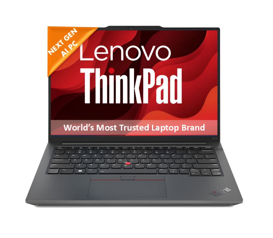Lenovo ThinkPad E14 Intel Core Ultra 7 155H 14 WUXGA IPS 300 Nits Thin and Light Laptop (16GB RAM/1TB SSD/Windows 11 Home/Office 2024/Backlit/Fingerpr...