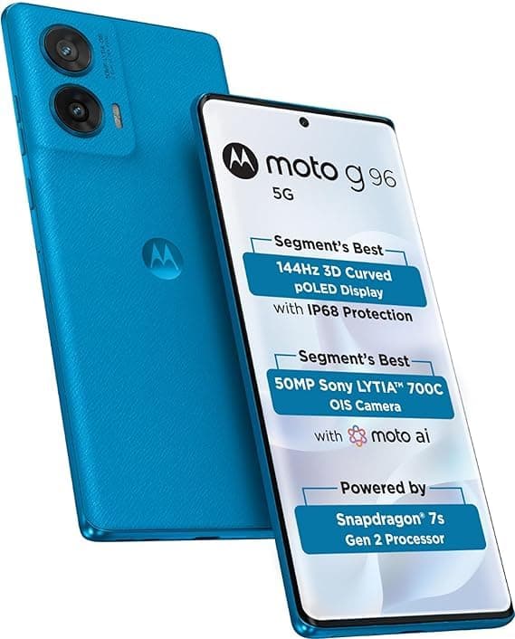 Motorola G96 5G (Dresden Blue, 8GB RAM, 128GB Storage)\