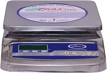 Oras Tech 30 Kg Stainless Steel Weighing Machine for kitchen Shop Or Industrial Uses Electric Kata Tarazu Weighing Machine Scale (12 X 9 Inch)