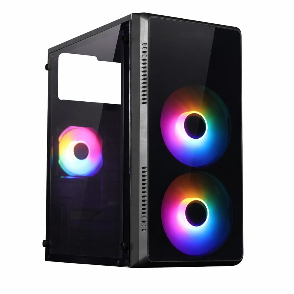 Assembled Desktop PC Core i7 3770 | 16GB RAM | 512GB SSD | HD 4600 Graphics | Win 11 Pro | RGB Cabinet (3 Fans) | Gold PSU | Home Office Editing Compu...