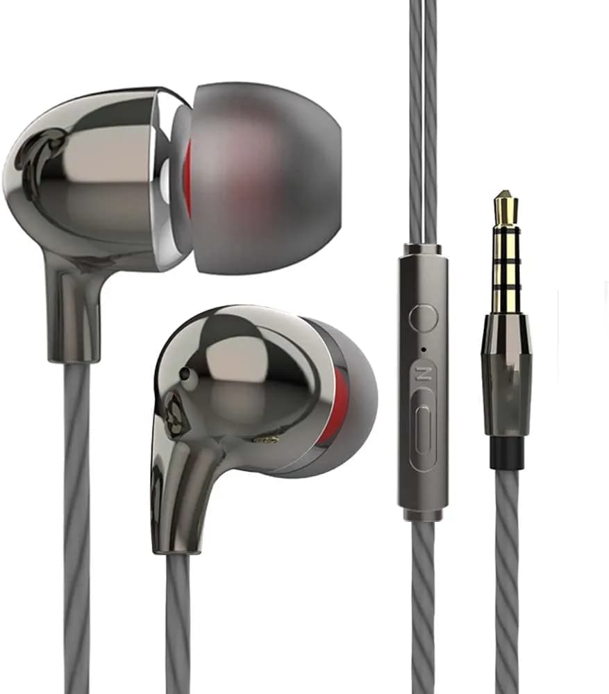 Shoptop Earphones for Samsung Galaxy M13 5G Earphone Original Like Wired Stereo Deep Bass Head Hands-Free with Built in-line Mic Music 3.5mm Aux Audio Jack (831-12B, Black)