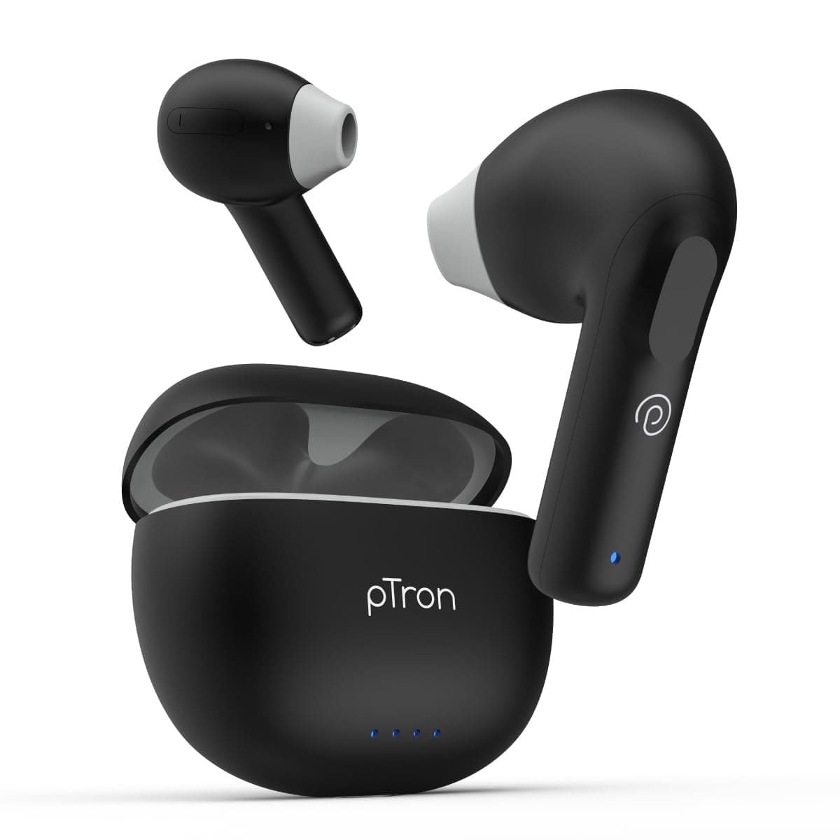 pTron Bassbuds NX in-Ear TWS Earbuds w/Dual HD Mic & AI-ENC Clear Calls, 32Hrs Playtime, 13mm Drivers, Bluetooth 5.3 Wireless Headphones, Voice Assist...