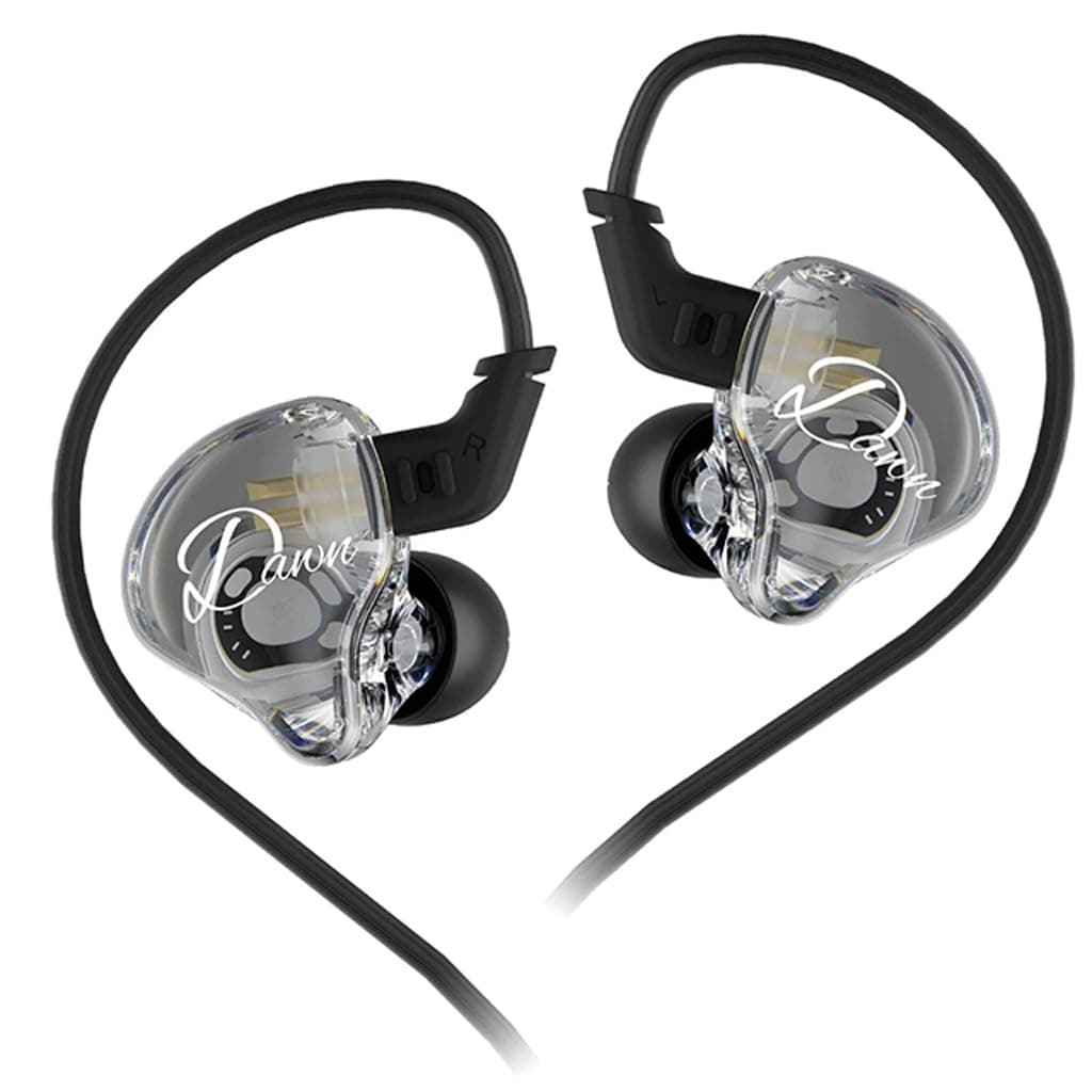 KZ Dawn in Ear Monitor Earphone with Mic, Super-Linear Dynamic Driver, Enhanced Soundstage IEM Earphones with Silver-Plated and OFC Cable Options (ofc...