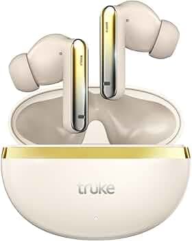 truke [Just Launched Buds Q1 Lite True Wireless Earbuds with 48H Playtime, Crystal-Clear Calls, Fast Charging, Elegant Royal Design, Bluetooth 5.4, No...