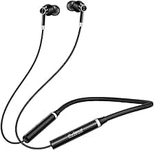 Riviera RNB-01 Bluetooth Earphones, 22 Hours Music Playtime, 5U Speakers, Wireless Headphone {BIS Approved} – Free Velvet Pouch Inside – Black