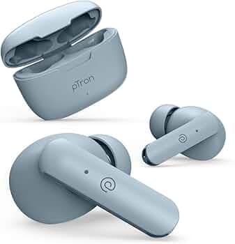 (Refurbished) pTron Bassbuds Duo in-Ear Wireless Earbuds, Immersive Sound, 32Hrs Playtime, Clear Calls TWS Earbuds, Bluetooth V5.1 Headphone,Type-C Fa...