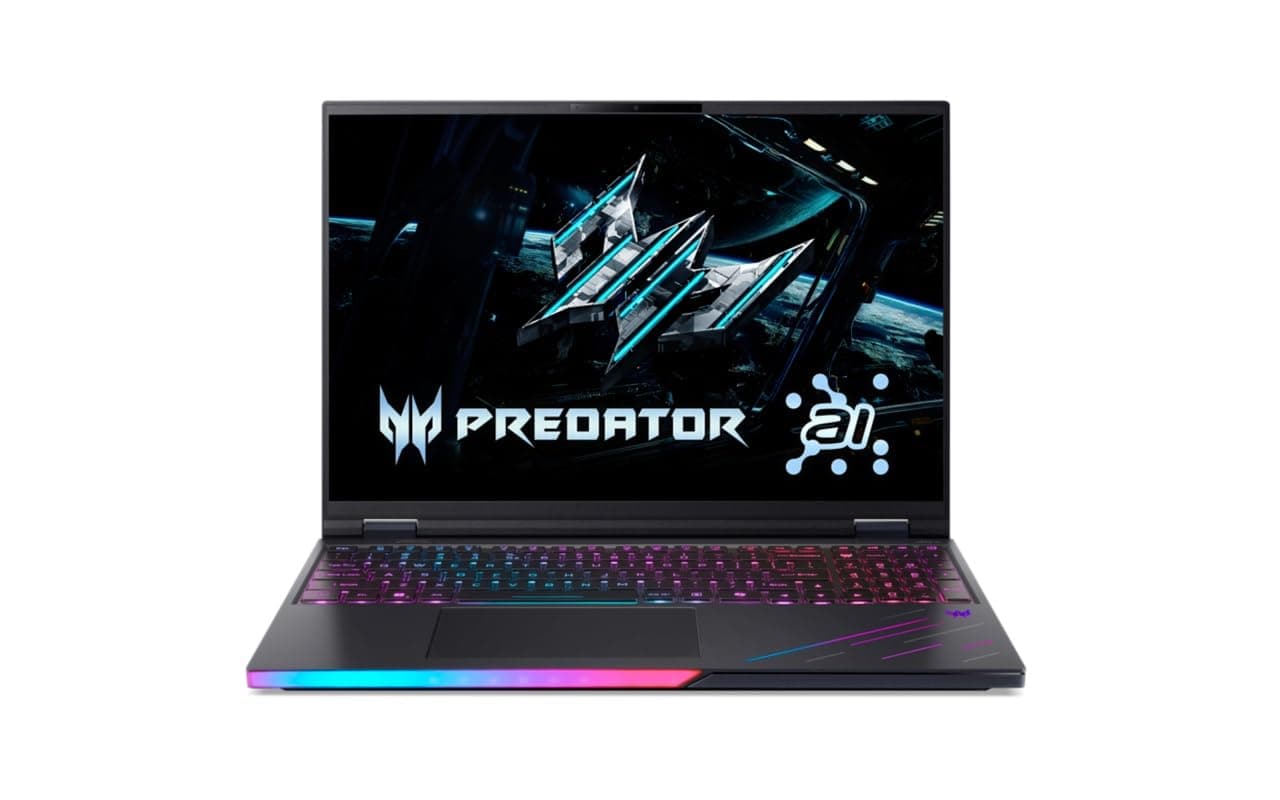 acer Predator Helios 16 AI, Intel Core Ultra 9 Processor,RTX 5090-24 GB GDDR7,32 GB/1 TB, WQXGA OLED, 16.0"/40.64 cm, 240Hz, Win 11 Home, Abyssal Blac...