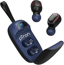pTron Basspods 381 Bluetooth Truly Wireless in Ear Earbuds, Bluetooth 5.1 Earbuds with Deep Bass, 5Hrs Playtime, Passive Noise Canceling Sweat-Resista