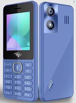 Itel it5262-2.4 inch Big display with Premium Glass Like Back Design, 2000 mAh Battery, Auto Call Recording and Type C Charger_ Light Blue