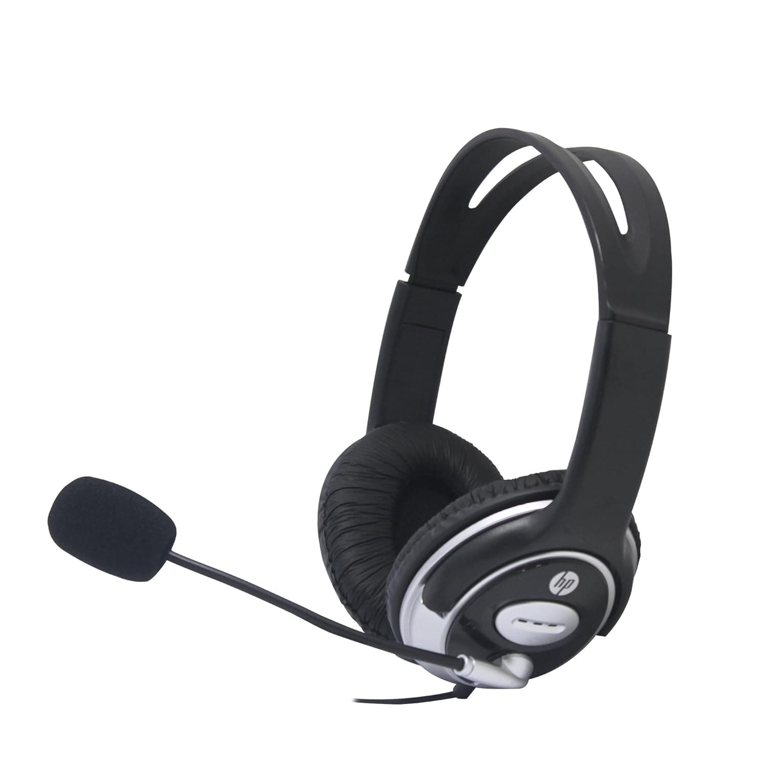 HP Wired Over The Ear Headphone with 35 mm Drivers, in-Built Noise Cancelling Mic, Foldable and Adjustable Headband/ 1 Year W