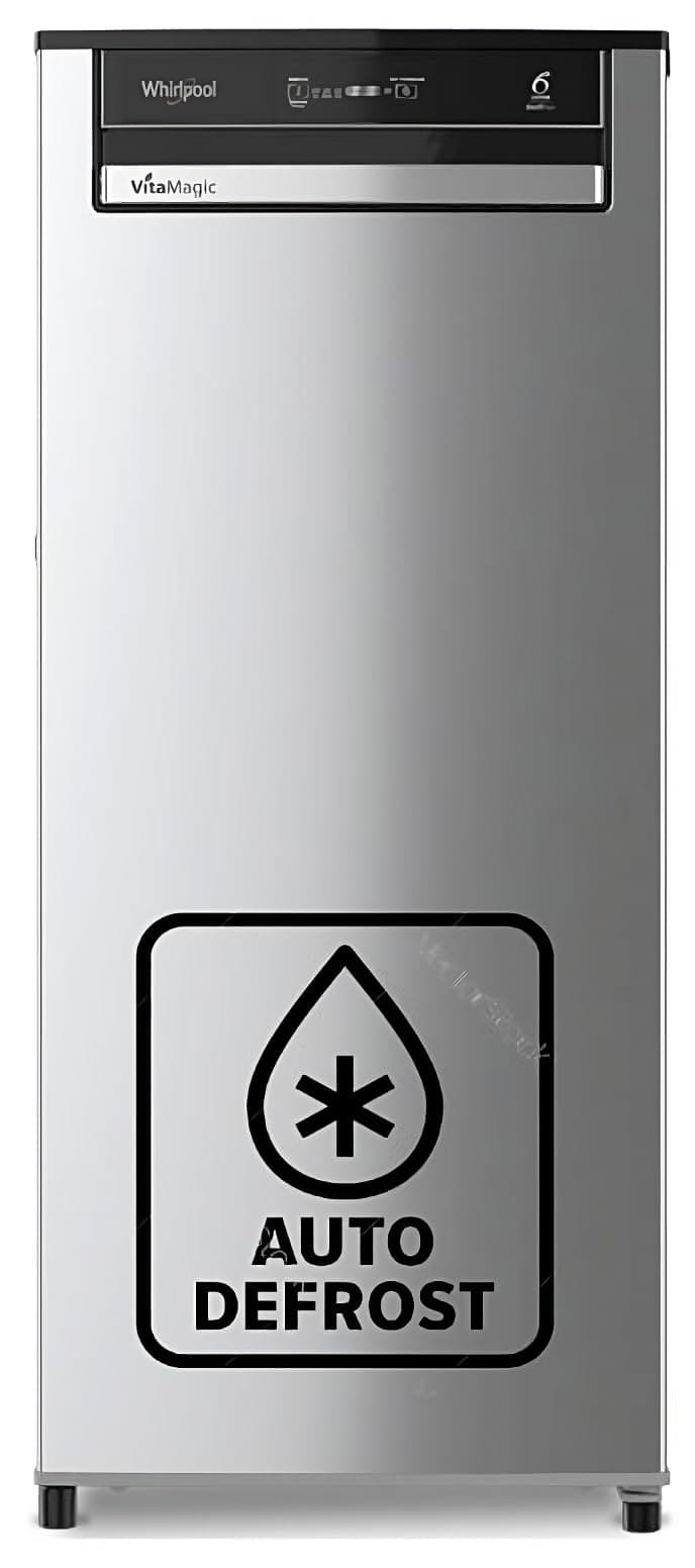 Whirlpool 192 L 3 Star Inverter Direct-Cool Single Door Refrigerator (215 VMPRO PRM 3S INV MAGNUM STEEL-Z, Magnum Steel, Auto Defrost Technology, 2023 Model)