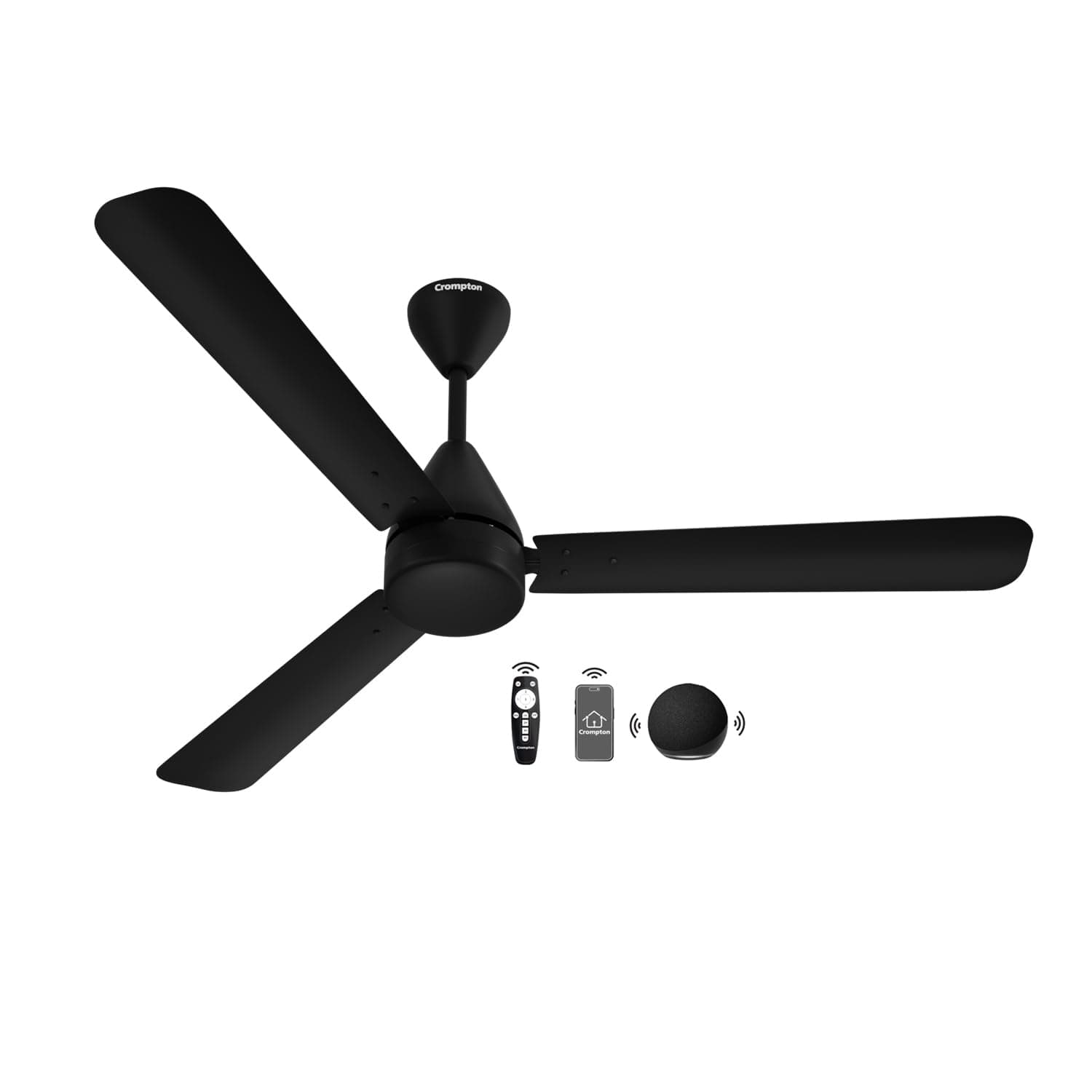 Crompton Energion Hyperjet Smart 1200mm BLDC Ceiling Fan | Wi-Fi, Bluetooth & Remote | Alexa & Ok Google | BEE 5 Star Energy Rated | High Air Delivery...