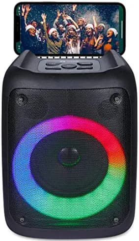 Zoook Music Blaster Bluetooth Party Speaker 14 watts Karaoke/USB/TF/AUX/Mic Input/RGB Lights/Bluetooth 5.0/Top Control Panel - (Black)