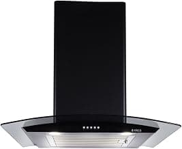Elica 60 cm 1100 m3/HR Chimney (Escg BF 60 NERO, 1 Baffle Filter, Black)