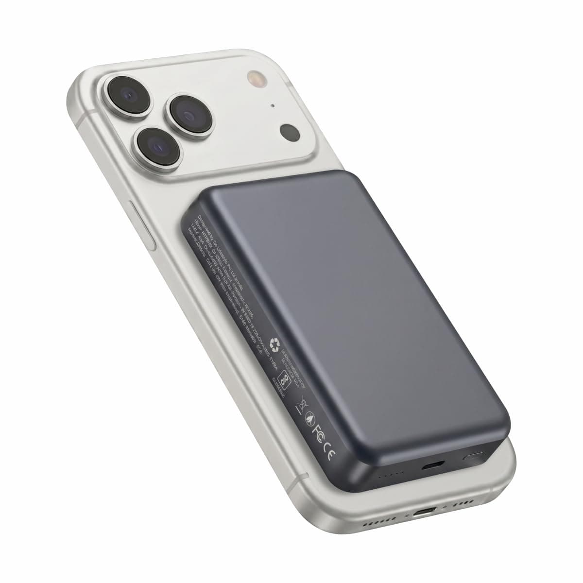 Muvtech Slim Pro Mini Wireless Powerbank 10000mAh Fast Charging Power Bank, Flight Friendly Pocket Size Aluminium Metallic 20W Wired Output for Smartp...