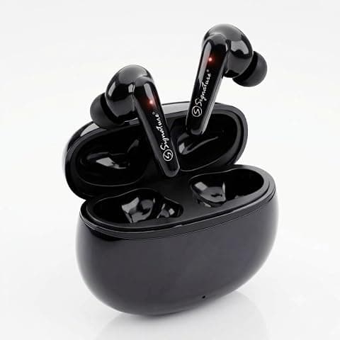 SIGNATURE Sigbuds-20 Bluetooth True Wireless Earbuds, Chrome White, in-Ear, IPX4 Water Resistant with Deep Bass and Touch Control