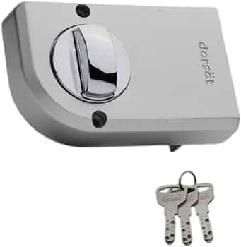 Dorset Main Door Lock with Key & Knob | Verti Lock for Sliding Doors, Double Doors | Nickel Silver
