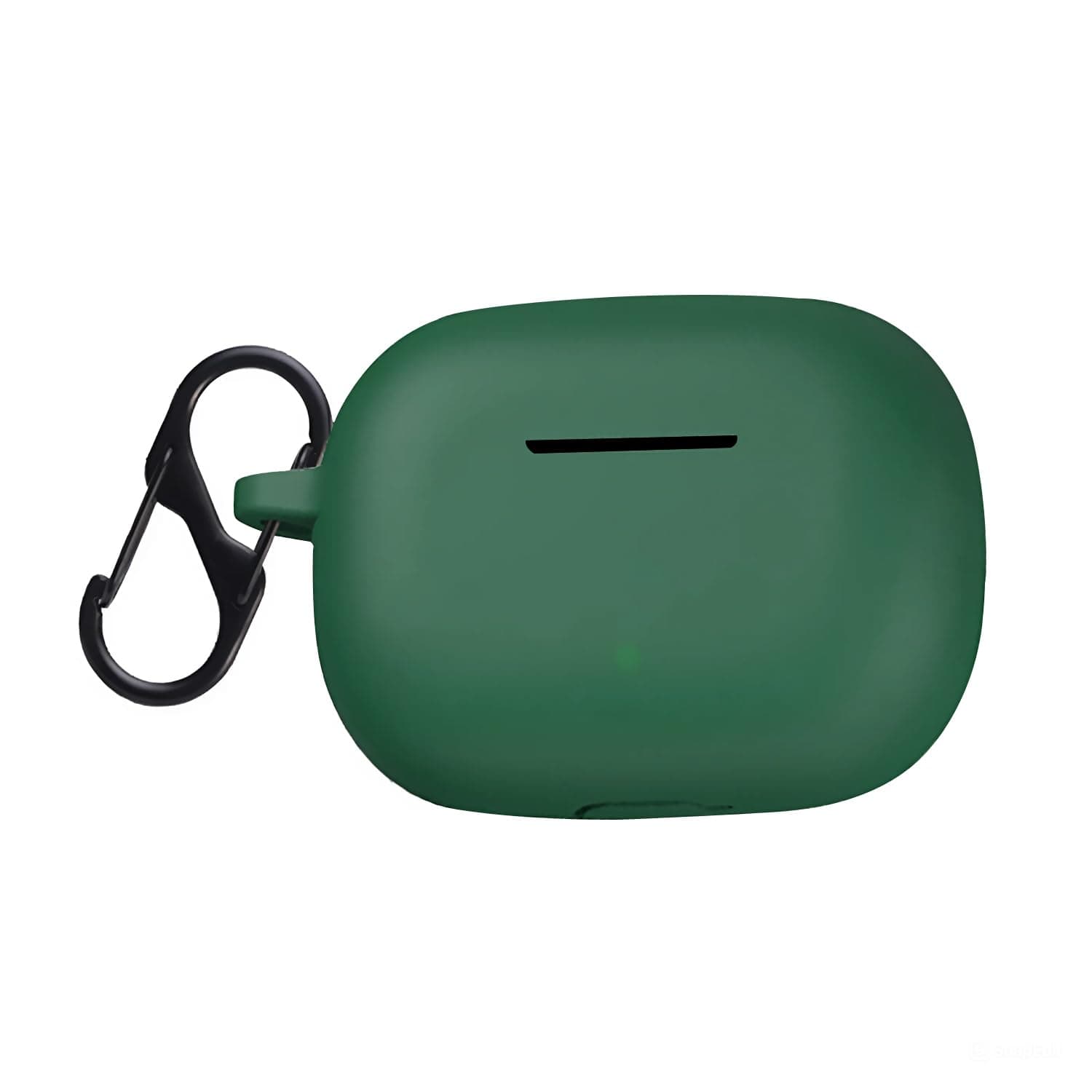 Prolet New Silicone Case Compatible with Realme Buds T300, Soft Silicone 360 Full Protection Dust-Proof Shockproof Case Cover with Hook-Green