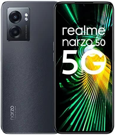 realme narzo 50 5G (Hyper Black, 6GB RAM+128GB Storage) Dimensity 810 5G Processor | 48MP Ultra HD Camera