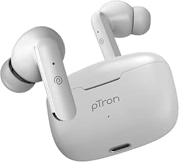 pTron Basspods P81 in-Ear Wireless Earbuds, Pristine Sound, 32Hrs Playtime, Clear Calls TWS Earbuds, Bluetooth V5.1 Headphone, Type-C Fast Charging, V...
