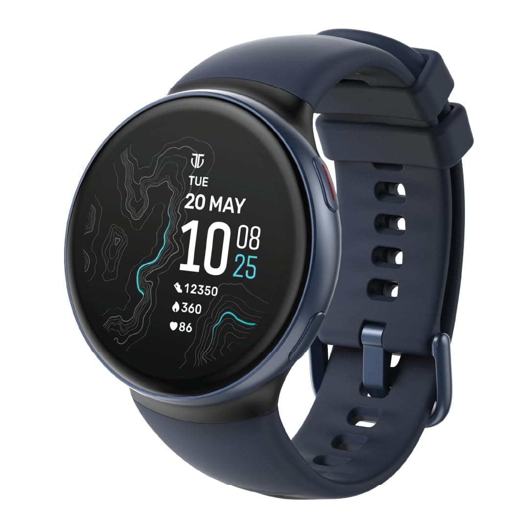 Titan Celestor Swift Smart Watch 1.32" AMOLED Display, Advanced Badminton Mode, Training Load & Readiness, Built-in GPS with Advanced Running Mode, Zone-Based Training & Recovery, AI Day Brief - Blue
