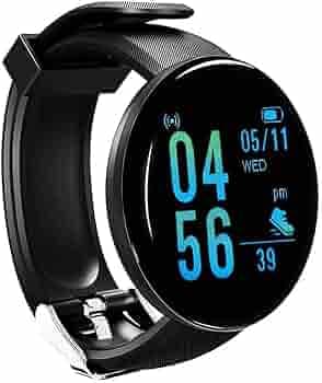 Moojlo M I D18 Smart Watch for Men & Women Latest 1.3" LED with Daily Activity Tracker, Heart Rate Sensor, BP Monitor, Sports Gym Watch for All Boys & Girls - Black