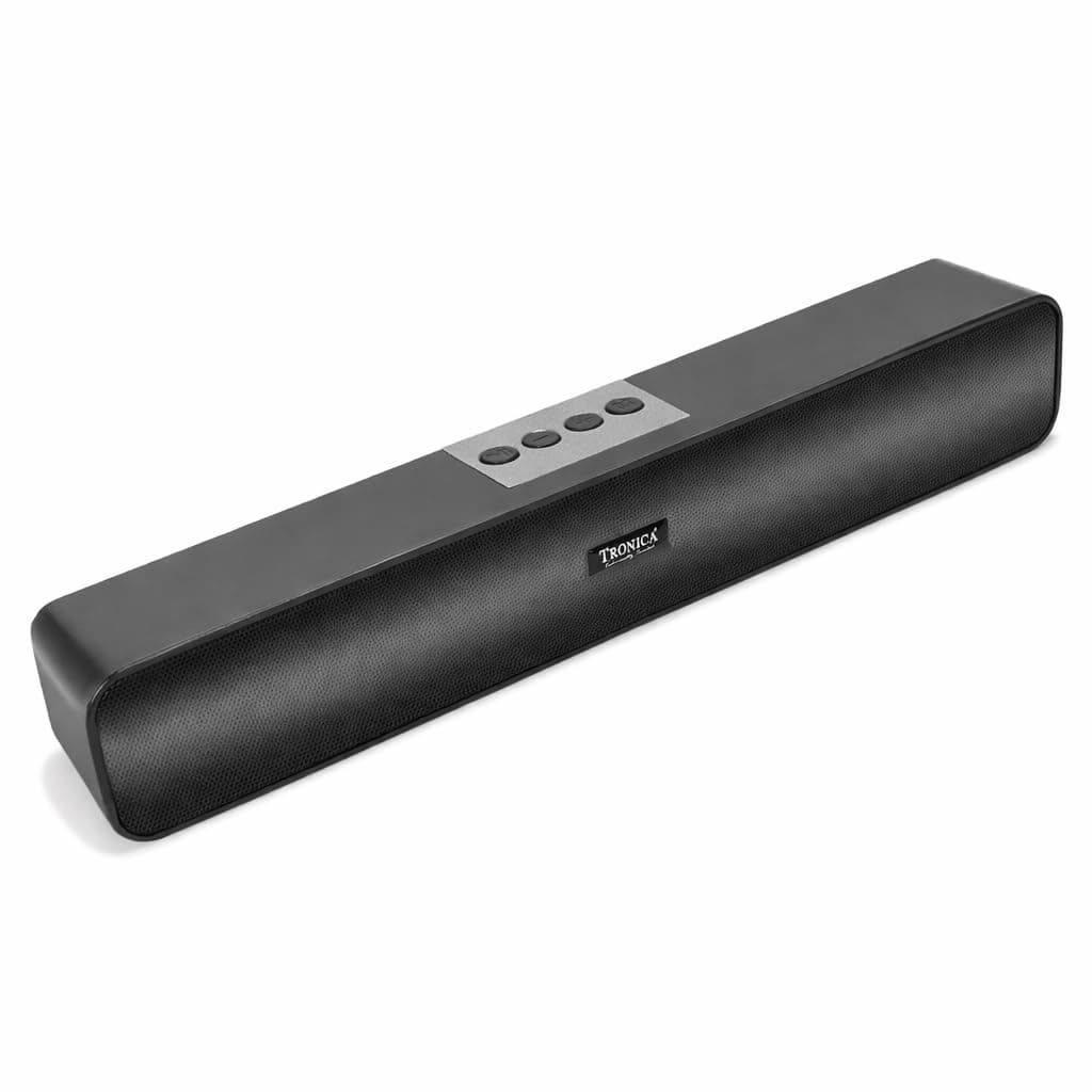 TRONICA Love Bar 25W Bluetooth Soundbar Speaker | 2.0 Channel with Dual Passive Radiators | Deep Bass, 6 Hours Playtime | Multi Connectivity (Bluetoot...