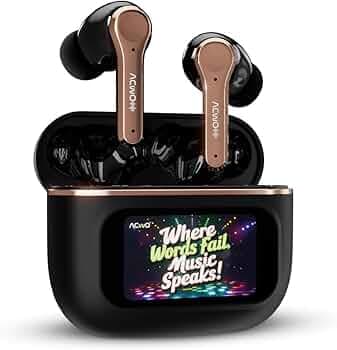 ACwO DwOTS Touch TWS Earbuds | HD Touch Display | 32dB ANC | Transparency Mode | 50 Hrs Playtime | AI-ENC Quad Mics | Find My Earphones | Bluetooth 5....