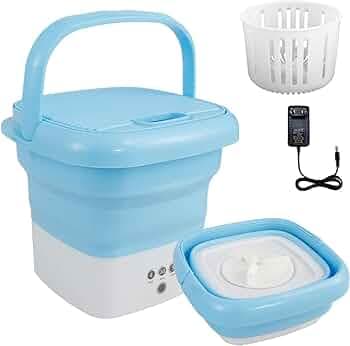 Chetsavz-Washing-Machine-Portable-Mini-Foldable-Washer-and-Spin-Dryer-Small-Foldable-Bucket-Washer-for-Camping-RV-Travel-Small-Spaces-Lightweight-and-...