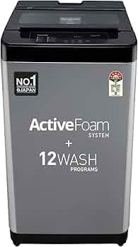 Panasonic 6.5 Kg 5 Star Fully-Automatic Top Load Washing Machine (2024 Model, NA-F65LF3CRB, Charcoal Inox Grey, 12 Wash Program, Active Foam Wash Tech...