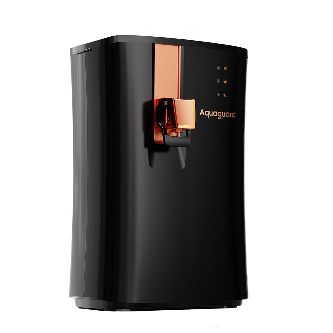 Aquaguard Ritz RO+UV e-Boiling+MTDS+Stainless Steel Water Purifier|Flexible Wall mount or Table top Installation|5.5L Water Storage by Eureka Forbes Black