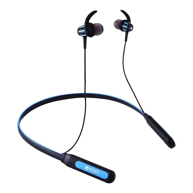 CLEF NB900BT in Ear Wireless Neckband with MIC - Blue In-Ear