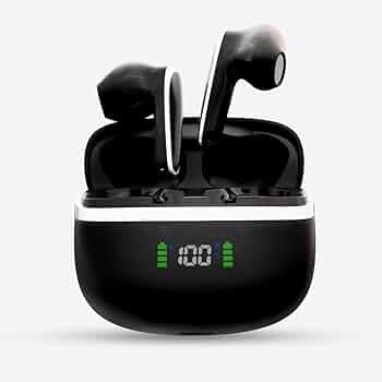 Vintron Sonic Beats Wireless Earbuds High-Definition Audio, IPX5 Waterproof, Bluetooth 5.3, Noise Reduction, Smart Touch Controls