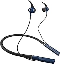 Portronics Harmonics 300 Stereo Wireless Bluetooth 5.0 Sports Headset with High Bass(Blue)