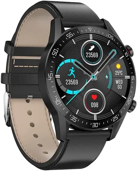 Redwave SK7 Plus 1.3" HD Round Screen Smart Watch with Heart Rate , Blood Oxygen , Bluetooth Call Function - Black