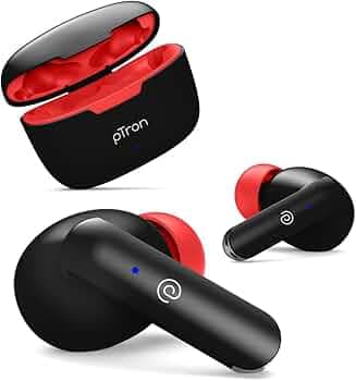 (Refurbished) pTron Bassbuds Duo in-Ear Wireless Earbuds, Immersive Sound, 32Hrs Playtime, Clear Calls TWS Earbuds, Bluetooth V5.1 Headphone, Type-C F...