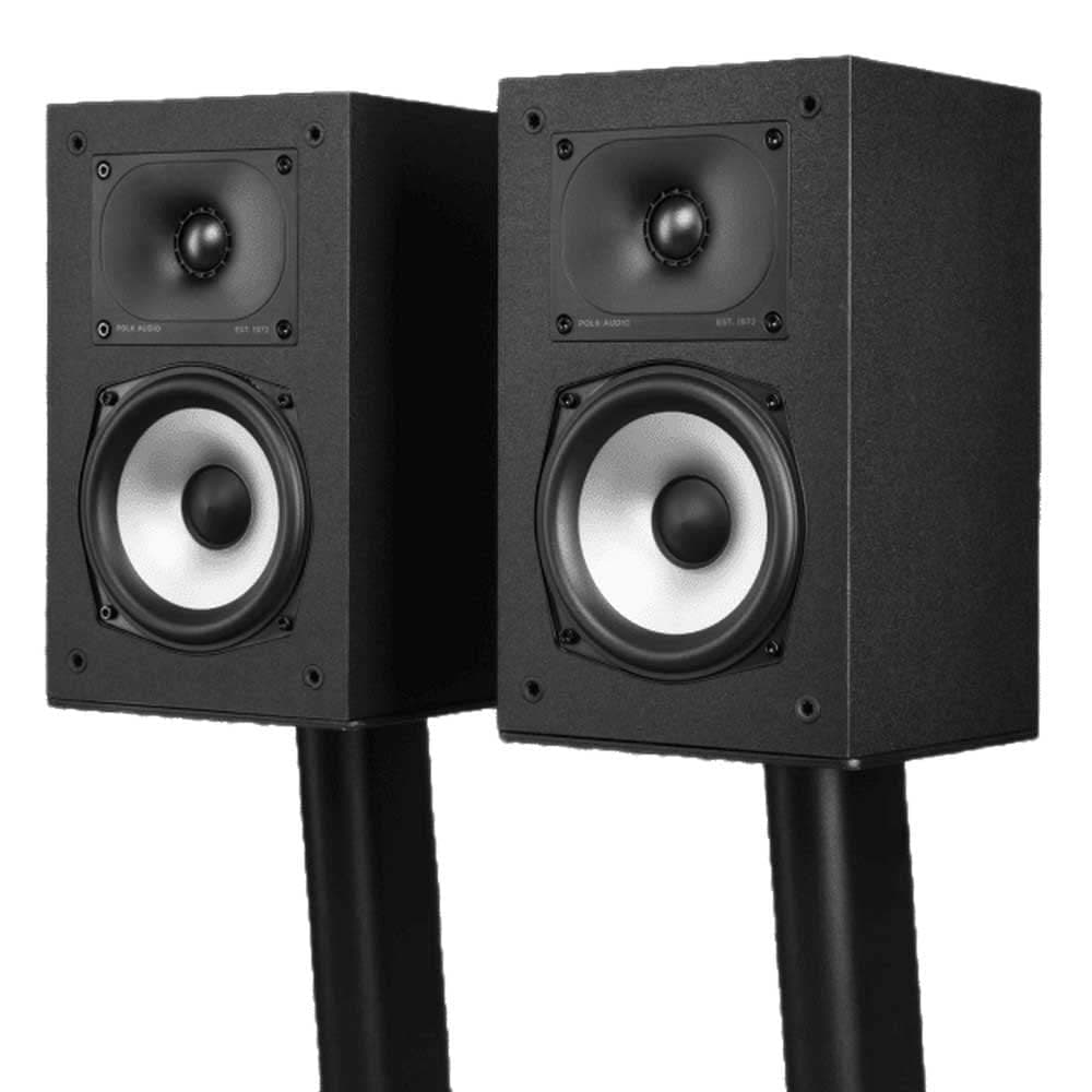 Polk Monitor XT15 Pair of Bookshelf or Surround Speakers - Hi-Res Audio Certified, Dolby Atmos & DTS:X Compatible, 1" Terylene Tweeter & 5.25" Dynamic