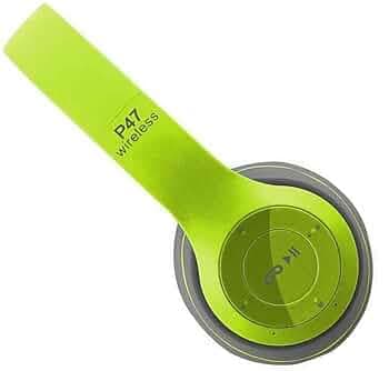 keeva Bluetooth Wireless Headphones with Mic Techology On Ear P47 for All Smart Phone Gaming Music Gym Exercise Sports (Green)