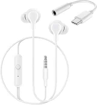 Type-C Earphones for Vivo V29 / V 29 Earphones Original Like Wired in-Ear Headphones Stereo Deep Bass Headset Earbud with Type-C to 3.5mm Audio Jack, ...