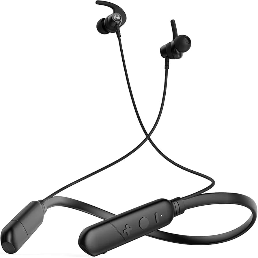 Ekko Unplug N05 Neckband with ENC Call Noise Cancellation, Low Latency of 80 Milli Seconds, 50H Playback Time,Max Bass, with Call Vibration, Support Gaming Type-C, Siri & Google Assistant (Black)
