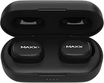 Maxx PX4 Truly Wireless Earbuds with Upto 54 Hrs Playtime, IPX6 Water and Sweat Resistant, Touch Control, Super Fast Charging (Black)