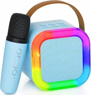 TOYTONIC Wireless Karaoke Speaker with Microphone | Portable Bluetooth Speaker, LED Light Effects, Carry Handle, For Kids ...