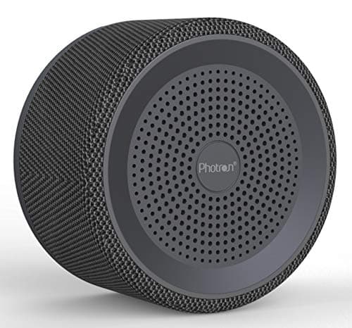 Photron P10 FAB 3W Nordic Fabric Wireless Surround Sound Super Bass Portable Bluetooth Speaker with Mic, Black Speakers