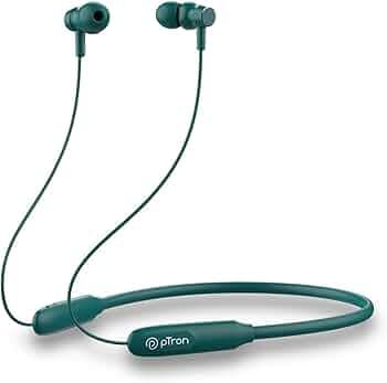 (Refurbished) pTron Tangent Flex Bluetooth 5.3 Wireless In-Ear Headphone with Mic, 38H Playtime, 13mm Driver, Dual Device Pairing Wireless Neckband, T...