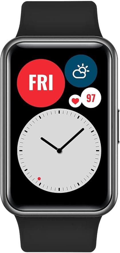 Huawei Watch FIT Smartwatch with Slim Body, 1.64” Vivid AMOLED Display, Quick-Workout Animations, 10 Days Battery Life, Oxygen Saturation Detection, H